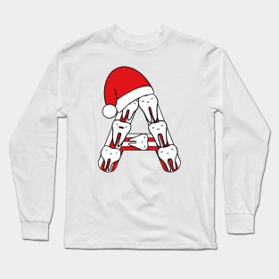 Letter A (Happimola Christmas Alphabet) Long Sleeve T-Shirt